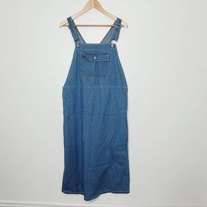 Huntington Ridge Vintage Blue Jean Overall 100% Cotton Denim Jumper Dress Retro